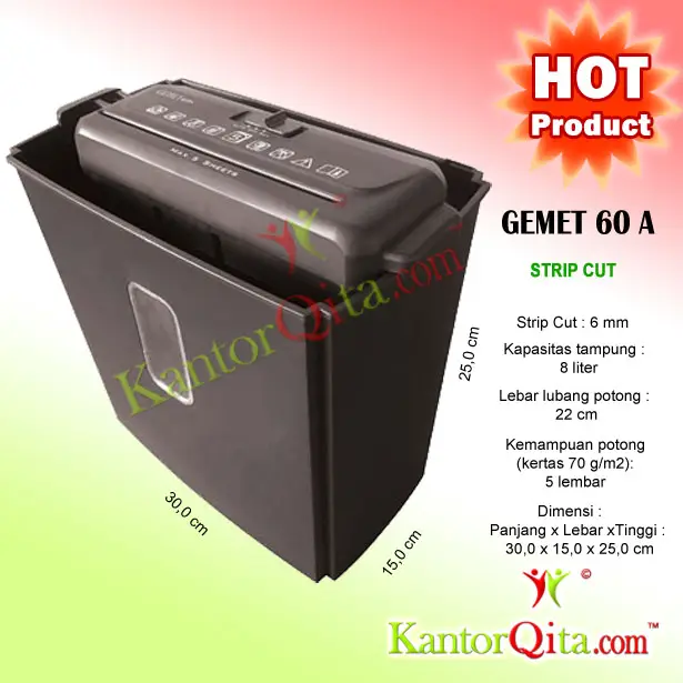 Penghancur Kertas Paper Shredder GEMET 60 A 4 Penghancur Kertas Paper Shredder GEMET 60 A