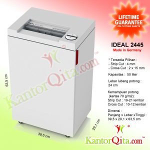 Mesin Penghancur Kertas Paper Shredder IDEAL 2445 SC Strip Cut