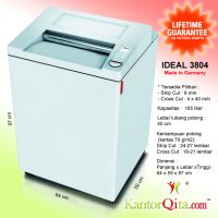 Mesin Penghancur Kertas Paper Shredder IDEAL 3804 SC Strip Cut