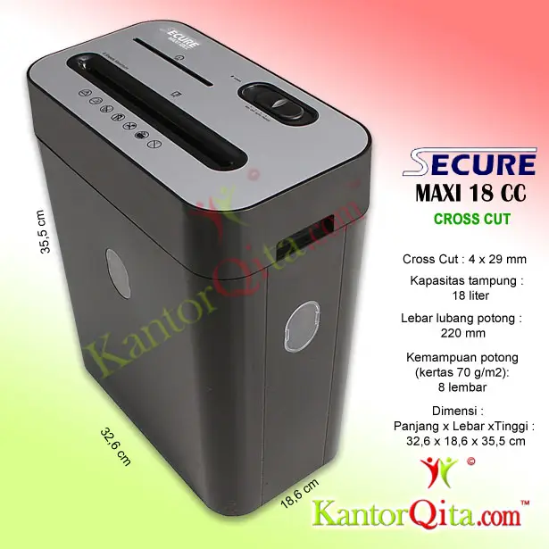 Penghancur Kertas Paper Shredder SECURE Maxi 18 CC 5 Penghancur Kertas Paper Shredder SECURE Maxi 18 CC