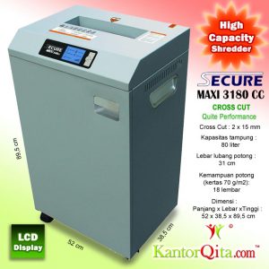 Mesin Penghancur Kertas Paper Shredder SECURE Maxi 3180 CC