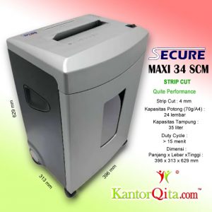 Mesin Penghancur Kertas Paper Shredder Secure Maxi 34 SCM 1 Mesin Penghancur Kertas Paper Shredder Secure Maxi 34 SCM